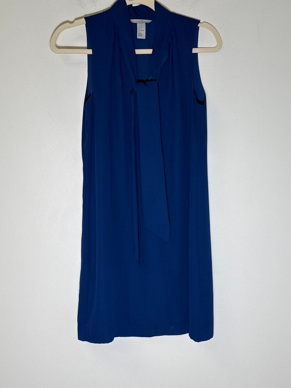H&M Navy Blue Sleeveless Knee Length Shift Dress Sz 2